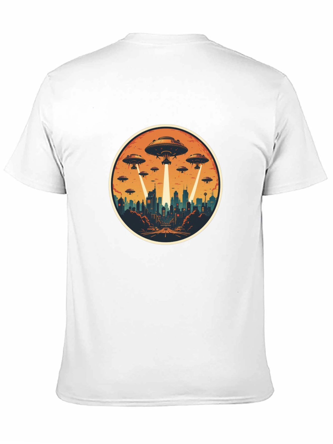 UFO Invasion Graphic Tee - Black Cotton Blend