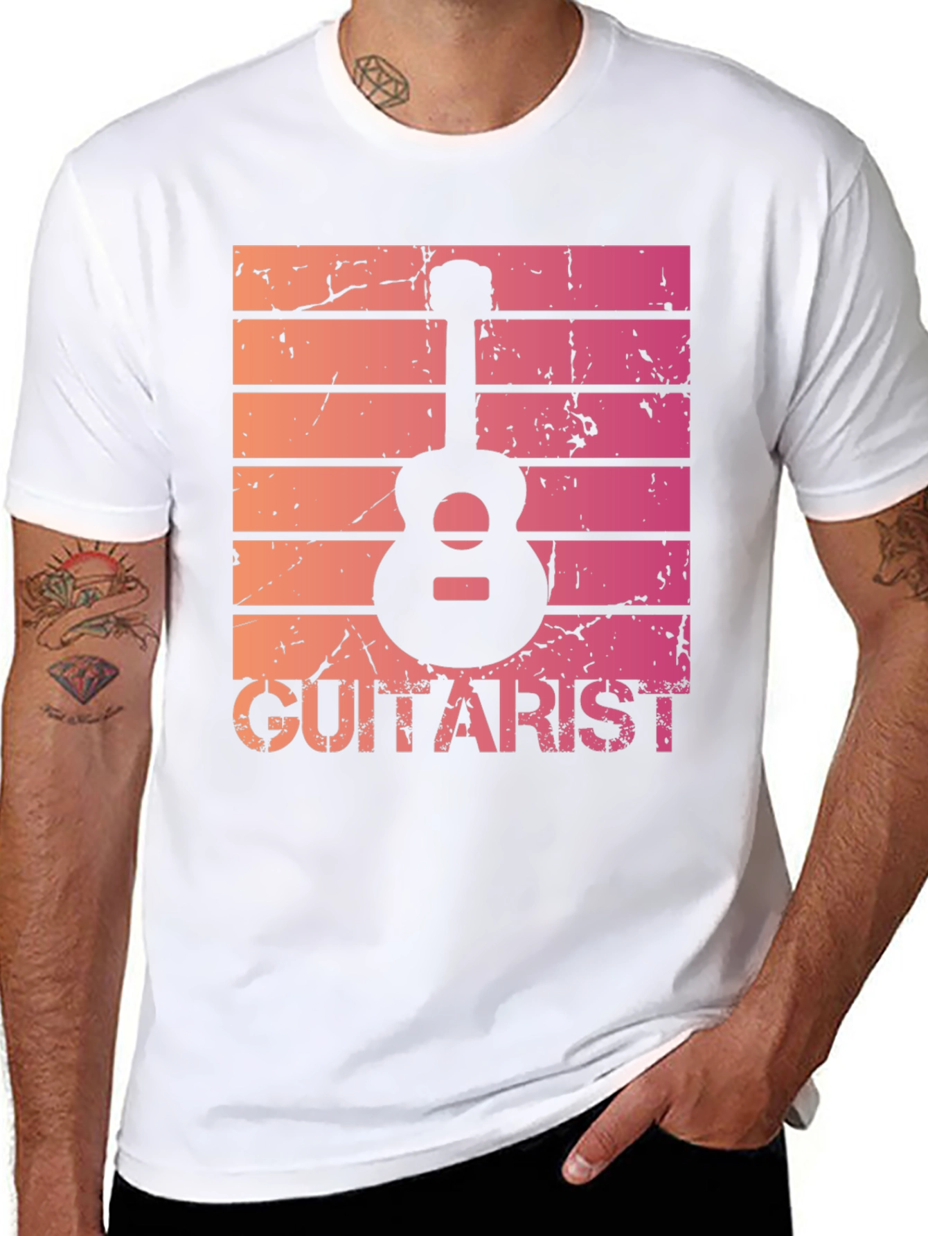 Guitarist Graphic Tee - Retro Music Lover T-Shirt