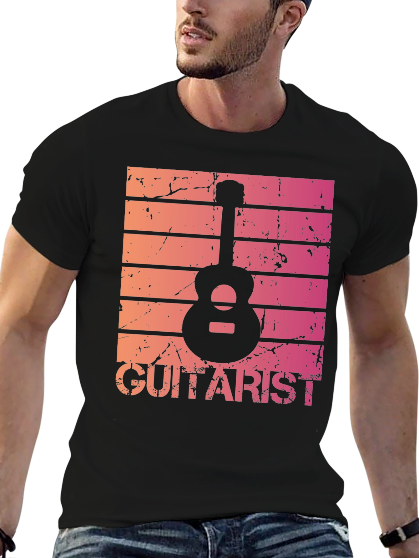 Guitarist Graphic Tee - Retro Music Lover T-Shirt