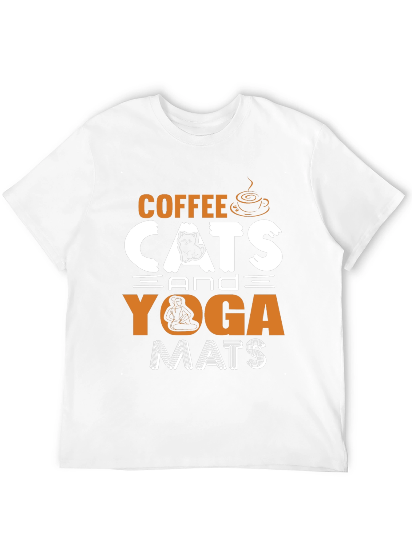 Coffee Cats Yoga Mats Graphic T-Shirt