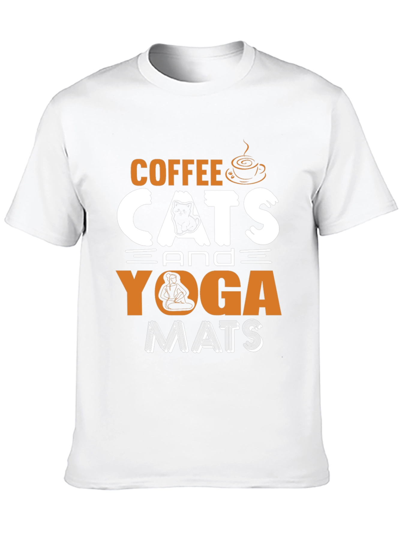 Coffee Cats Yoga Mats Graphic T-Shirt