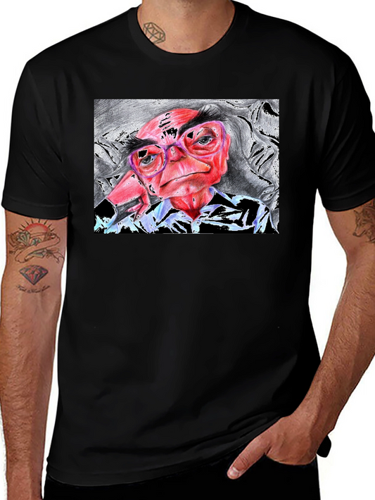 Unique Cartoon Art Black T-Shirt