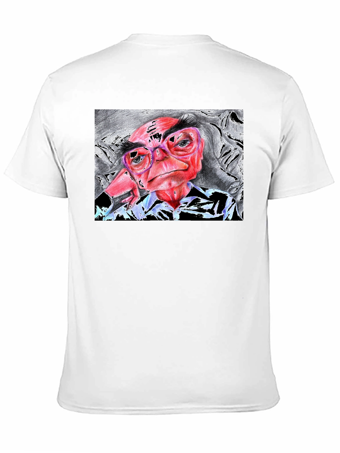 Unique Cartoon Art Black T-Shirt
