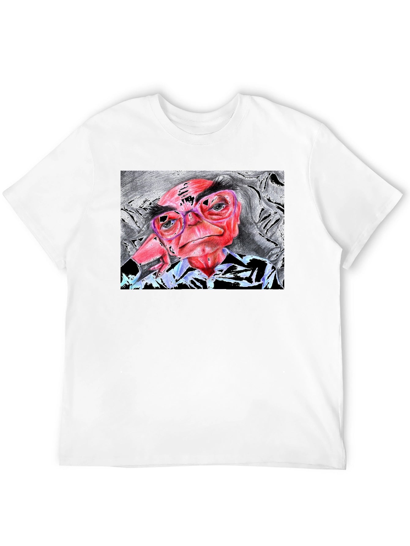 Unique Cartoon Art Black T-Shirt