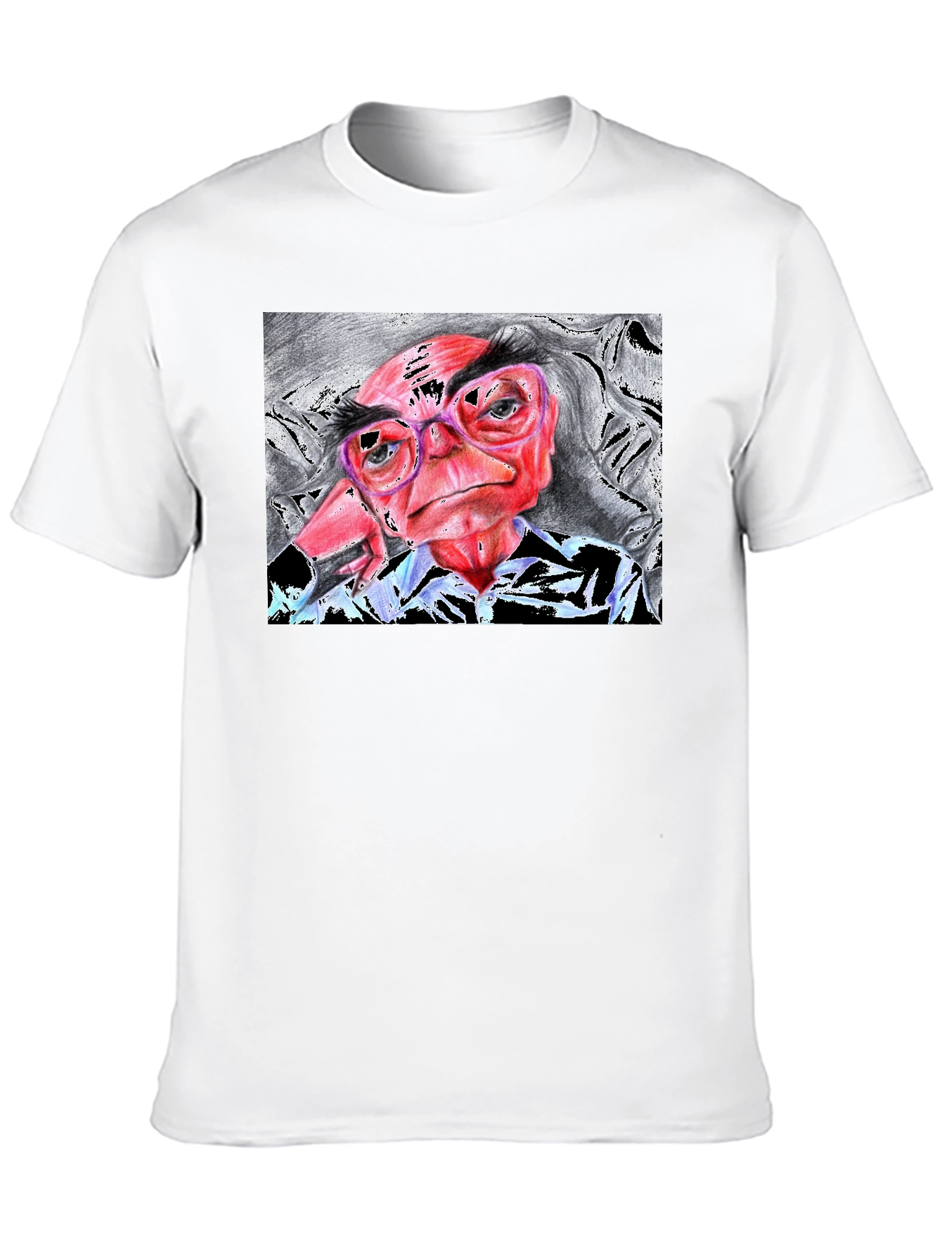 Unique Cartoon Art Black T-Shirt