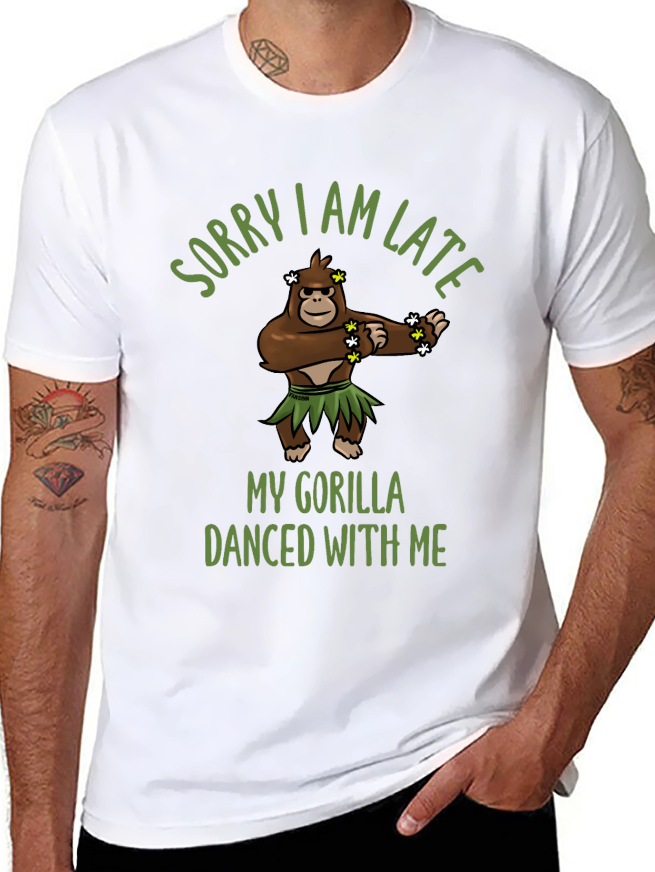 Funny Gorilla Dancing Graphic T-Shirt