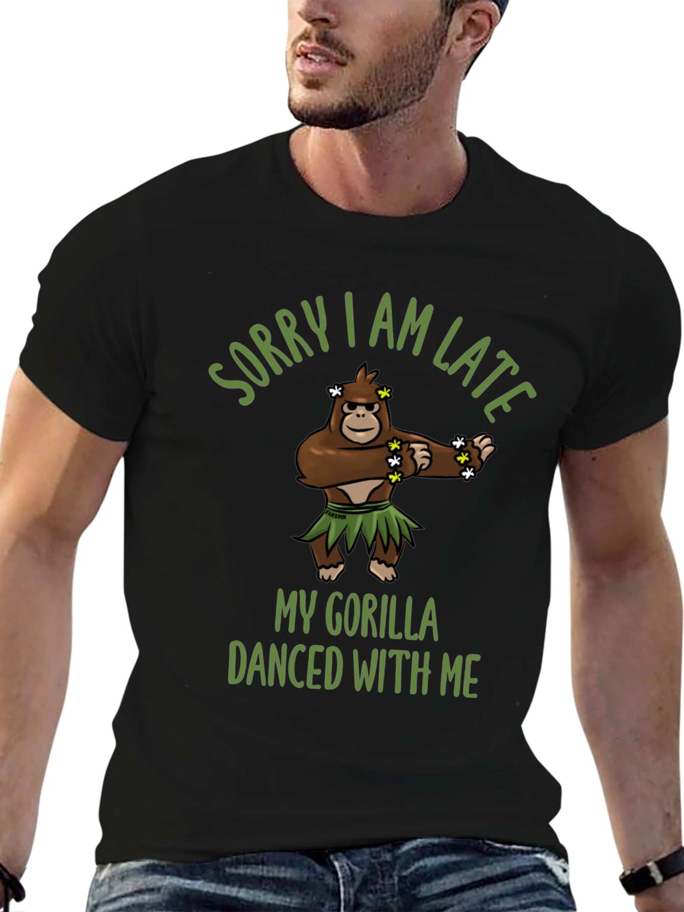 Funny Gorilla Dancing Graphic T-Shirt