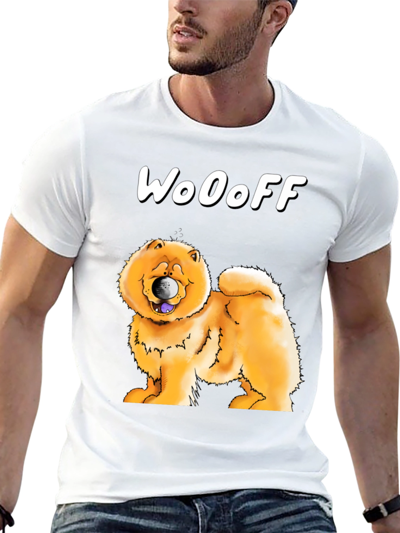 WoOoff Dog T-Shirt - Chow Chow Cartoon
