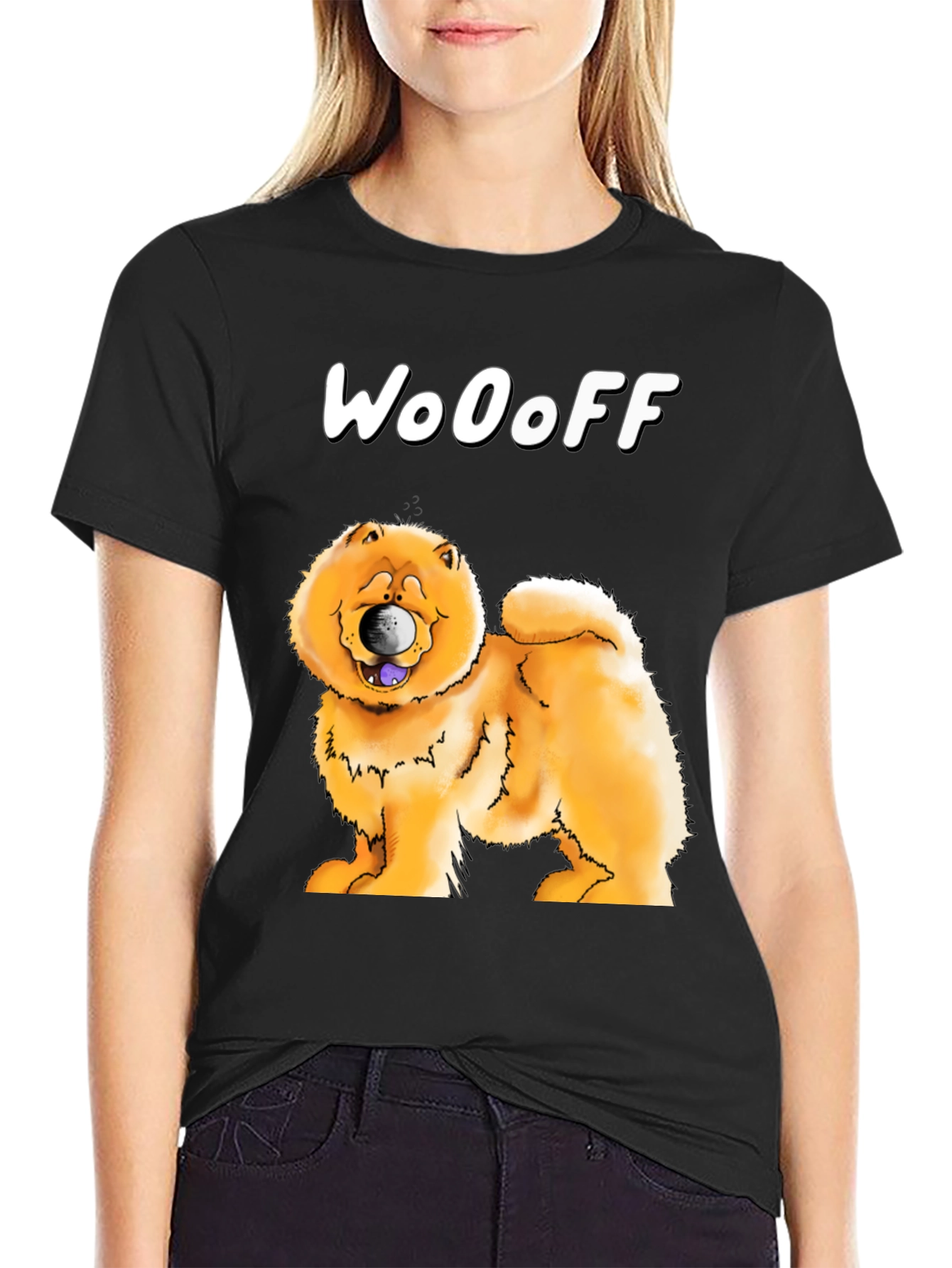 WoOoff Dog T-Shirt - Chow Chow Cartoon