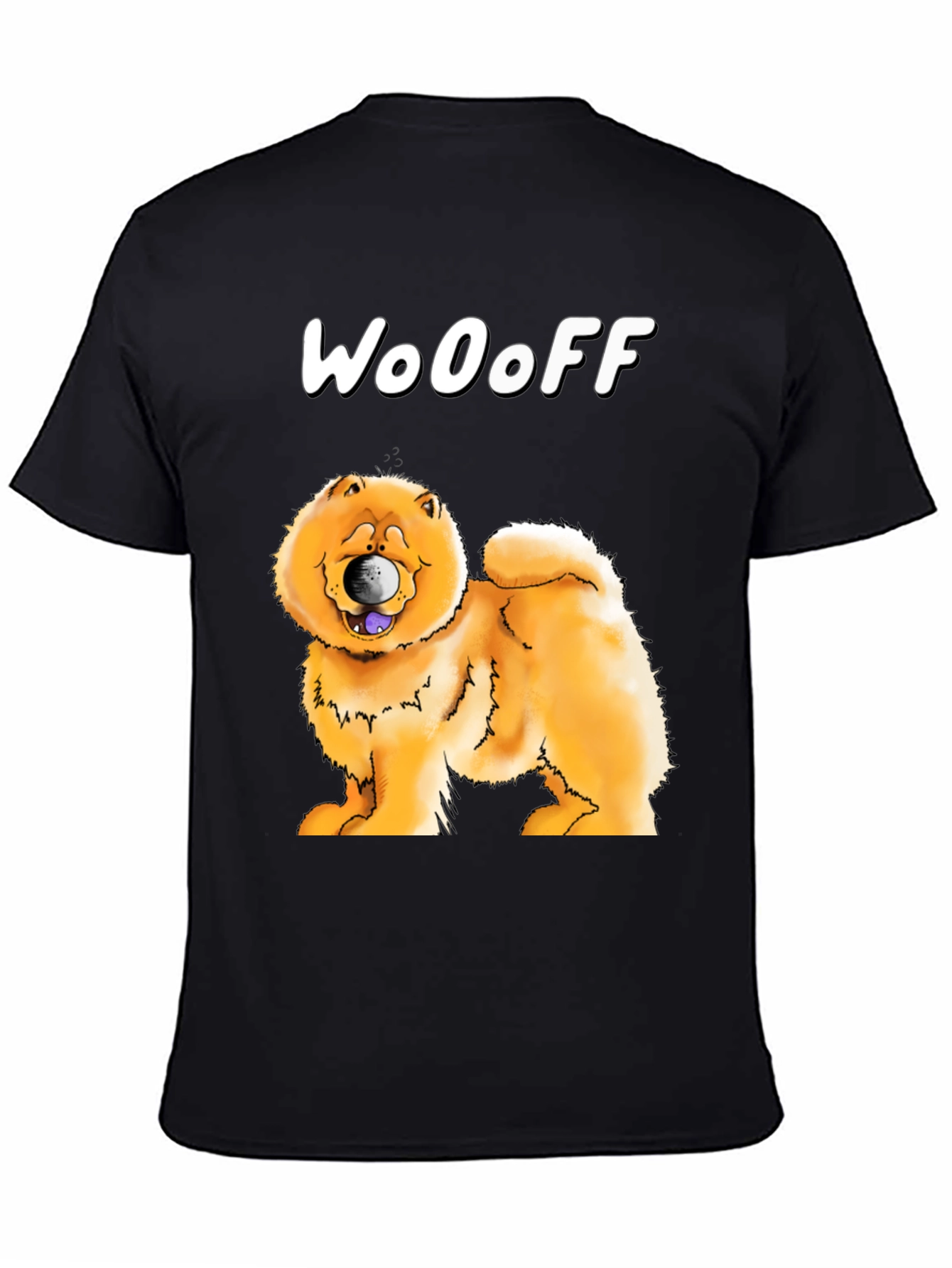 WoOoff Dog T-Shirt - Chow Chow Cartoon