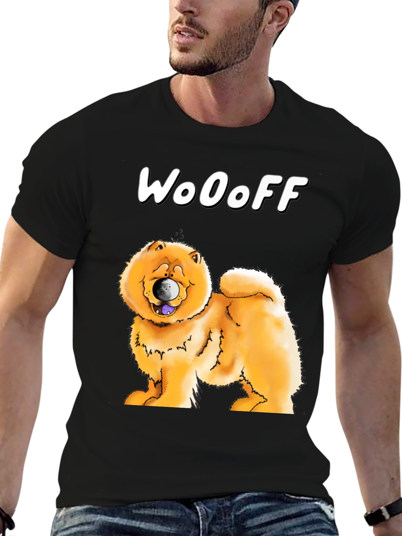 WoOoff Dog T-Shirt - Chow Chow Cartoon