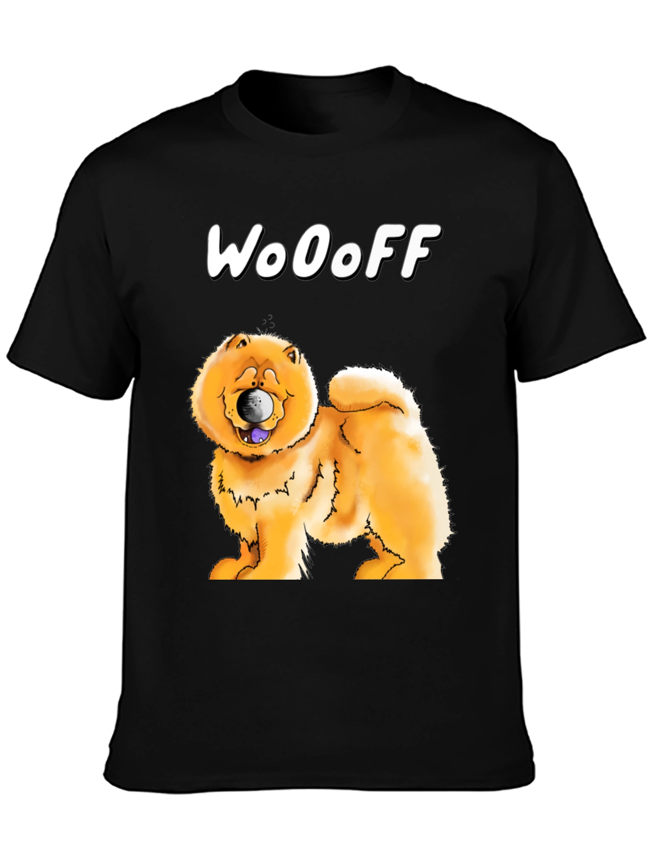 WoOoff Dog T-Shirt - Chow Chow Cartoon