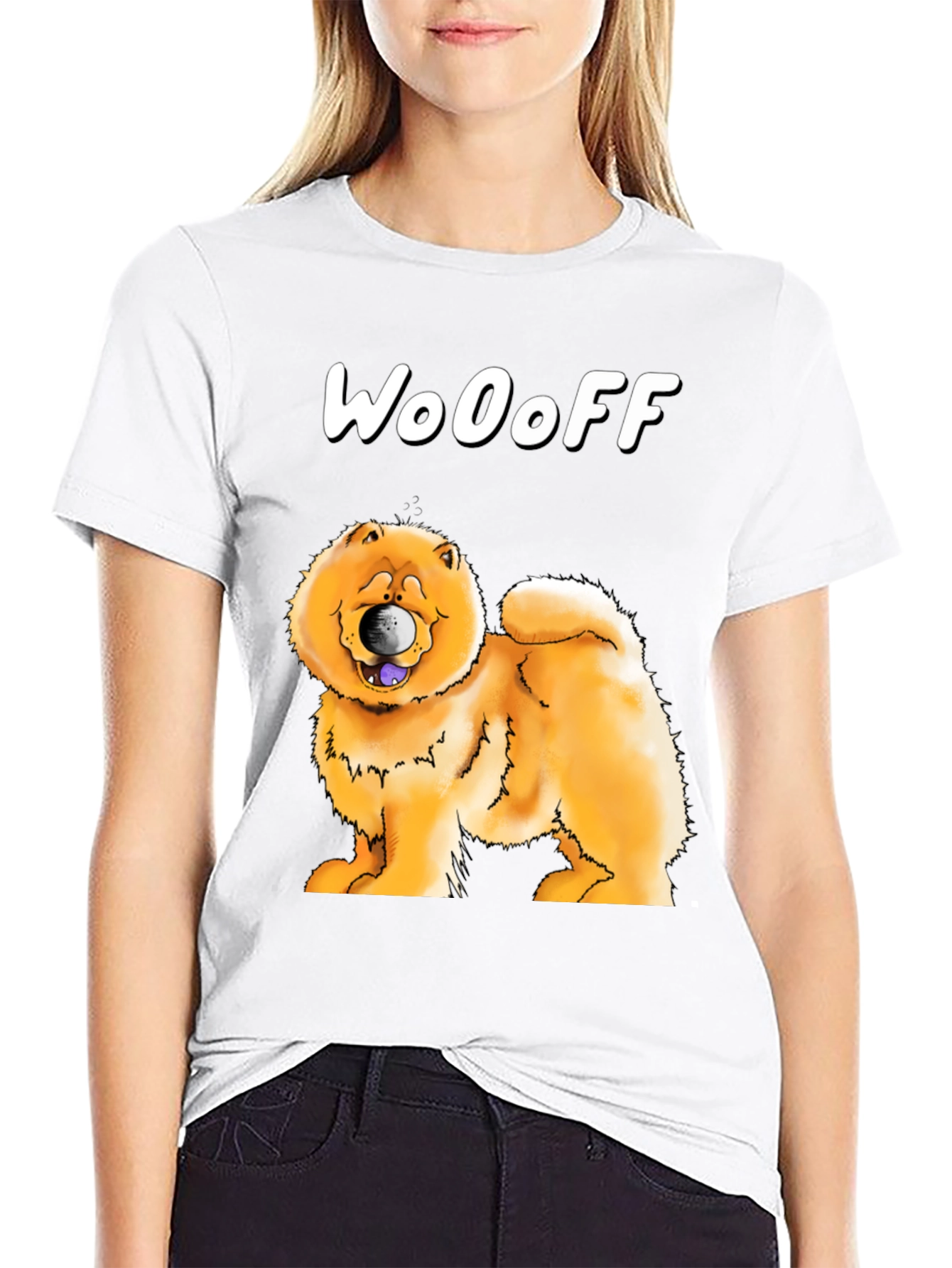 WoOoff Dog T-Shirt - Chow Chow Cartoon