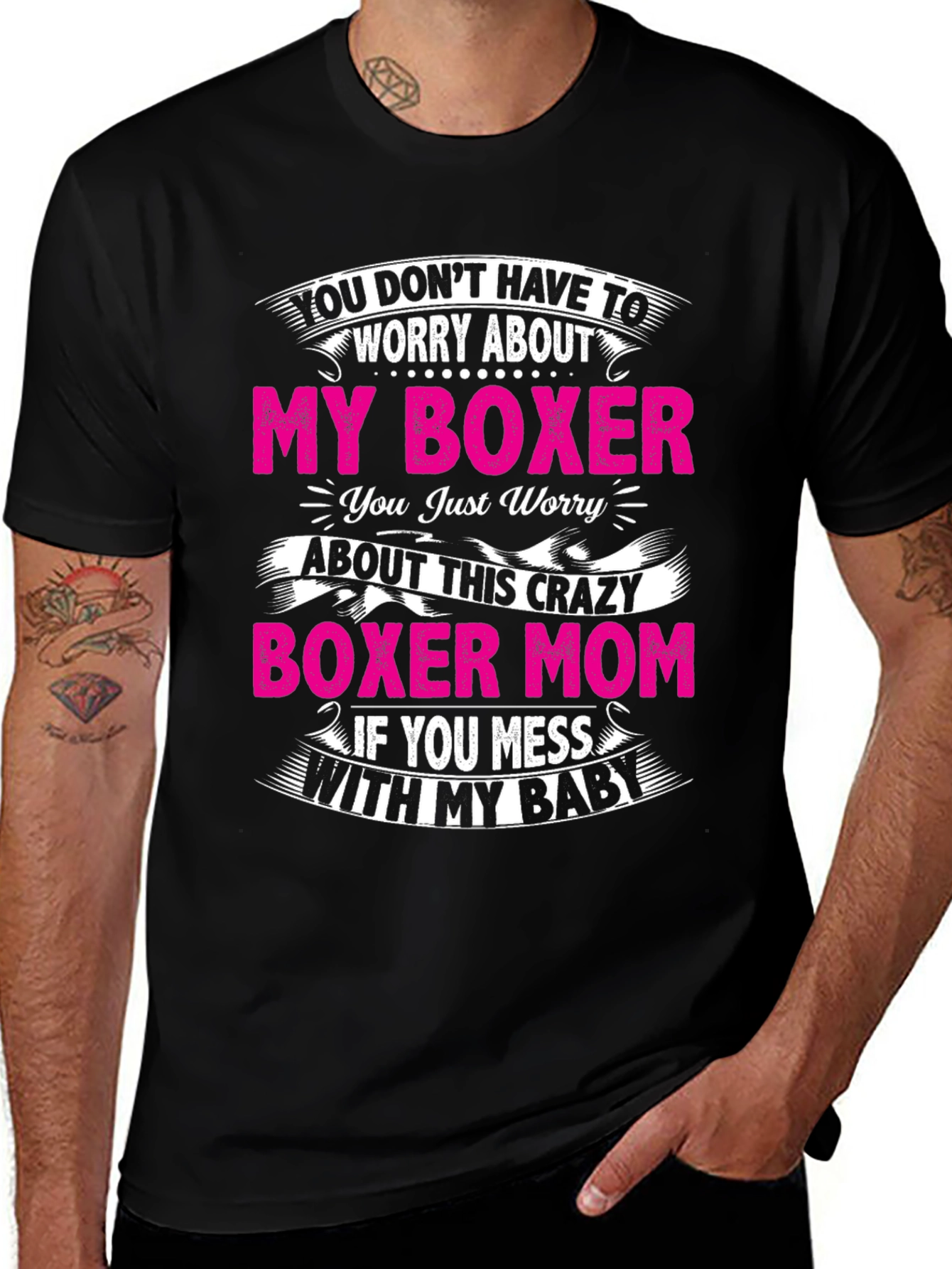 Boxer Mom Graphic T-Shirt - Funny Dog Lover Tee