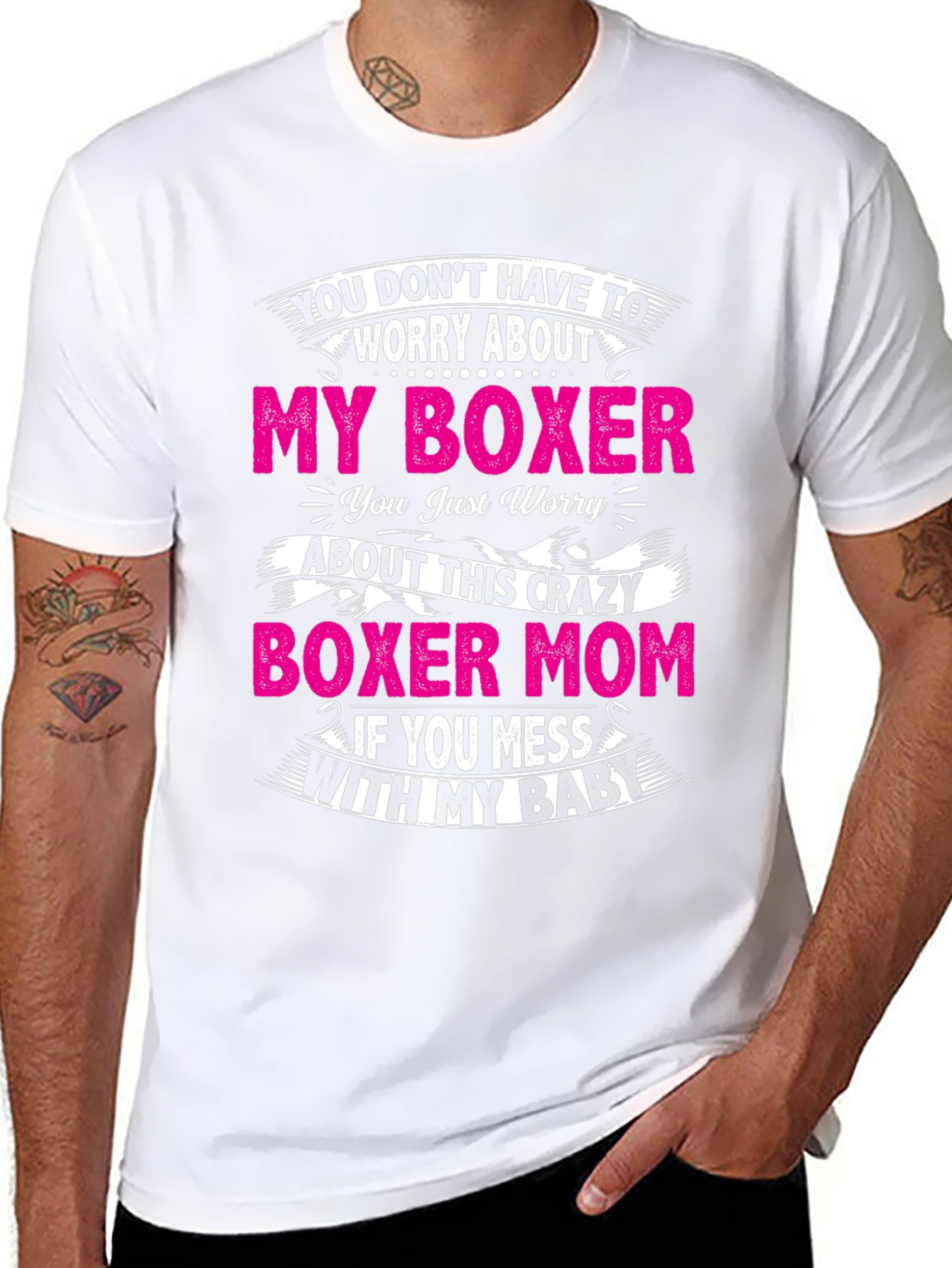Boxer Mom Graphic T-Shirt - Funny Dog Lover Tee