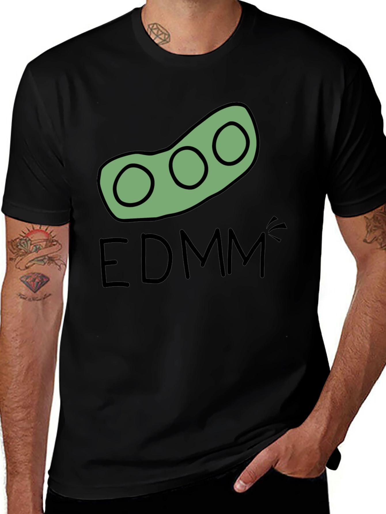 EDMM Edamame T-Shirt - Black Cotton Tee