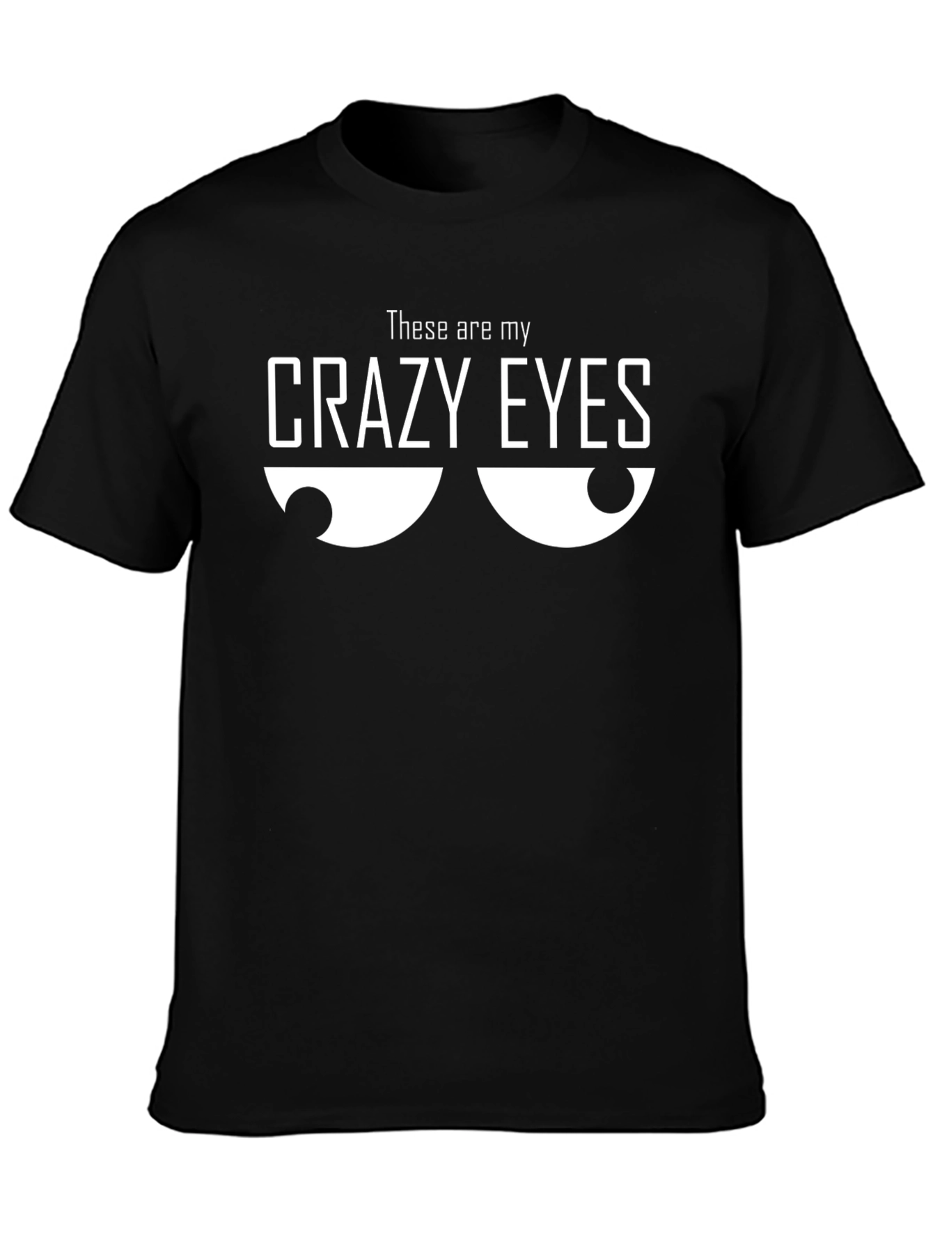 Crazy Eyes Graphic Tee - Black Cotton T-Shirt