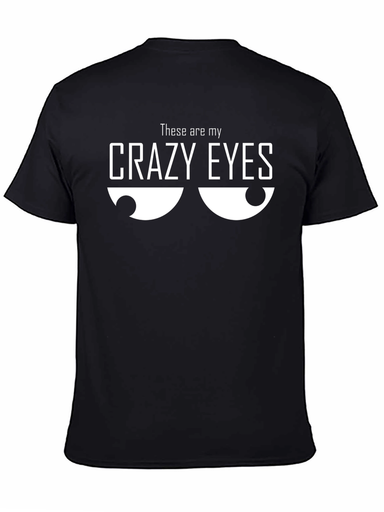 Crazy Eyes Graphic Tee - Black Cotton T-Shirt