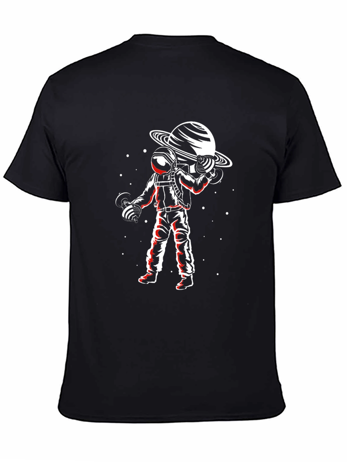 Astronaut Planet Lifting T-Shirt - Space Gym Apparel