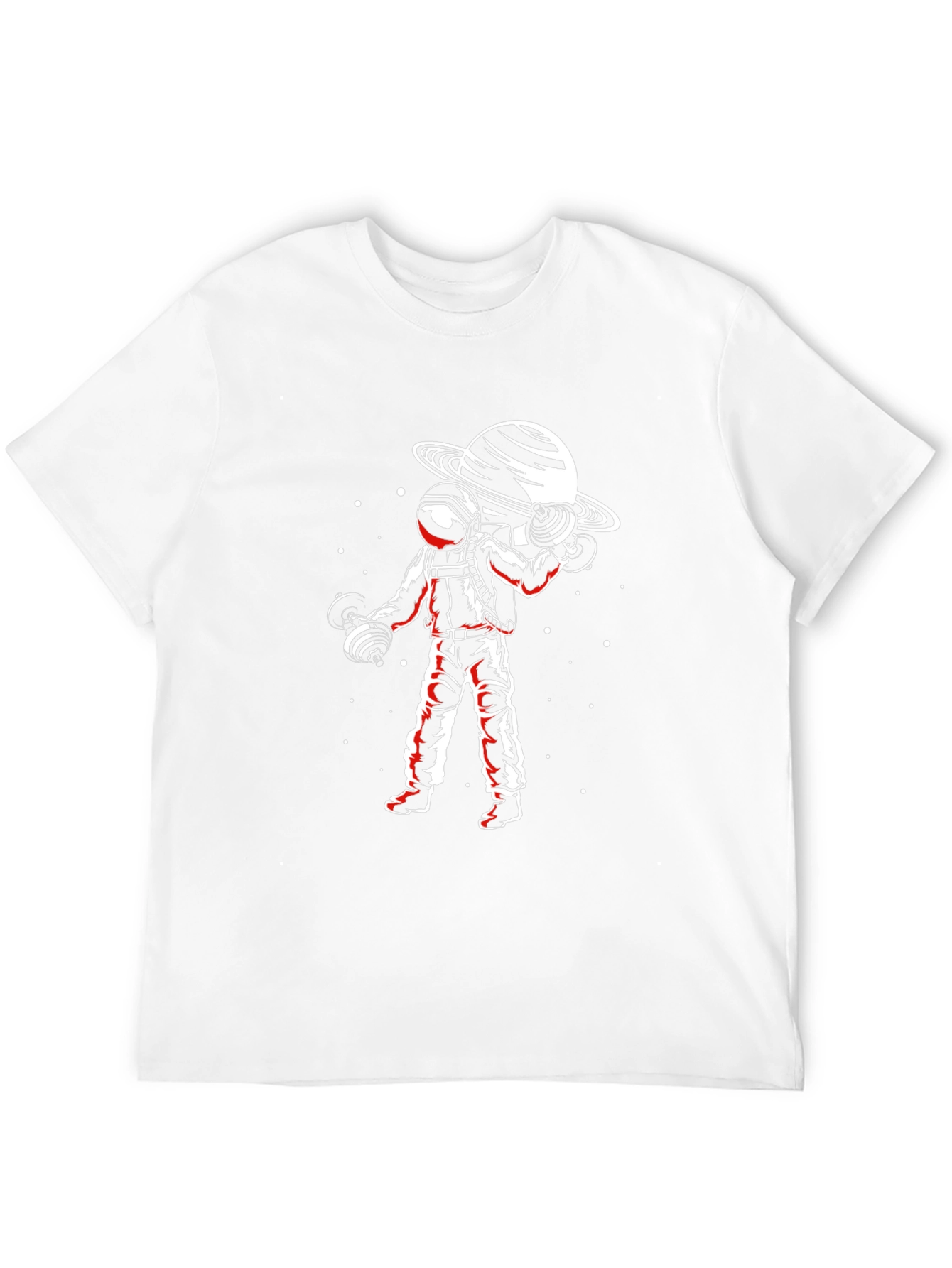 Astronaut Planet Lifting T-Shirt - Space Gym Apparel