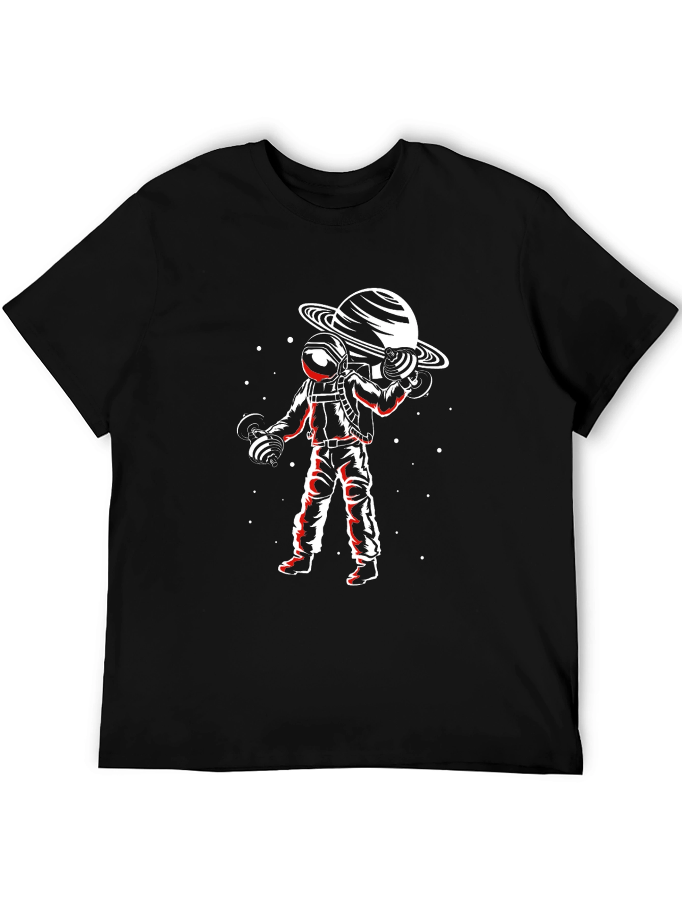Astronaut Planet Lifting T-Shirt - Space Gym Apparel