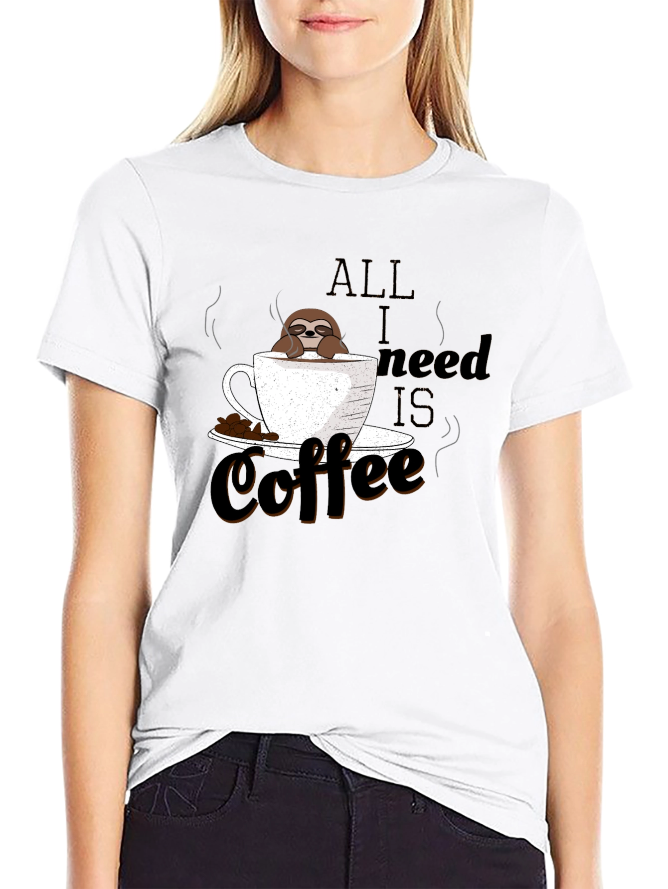 Coffee Sloth Graphic Tee - Relaxed & Fun T-Shirt