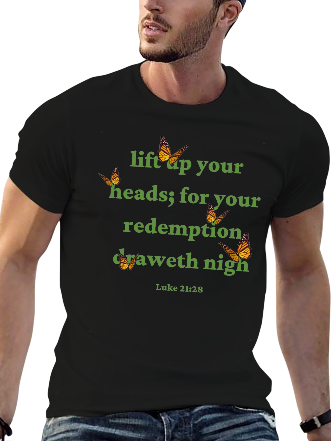 Luke 21:28 Graphic Tee - Redemption is Near