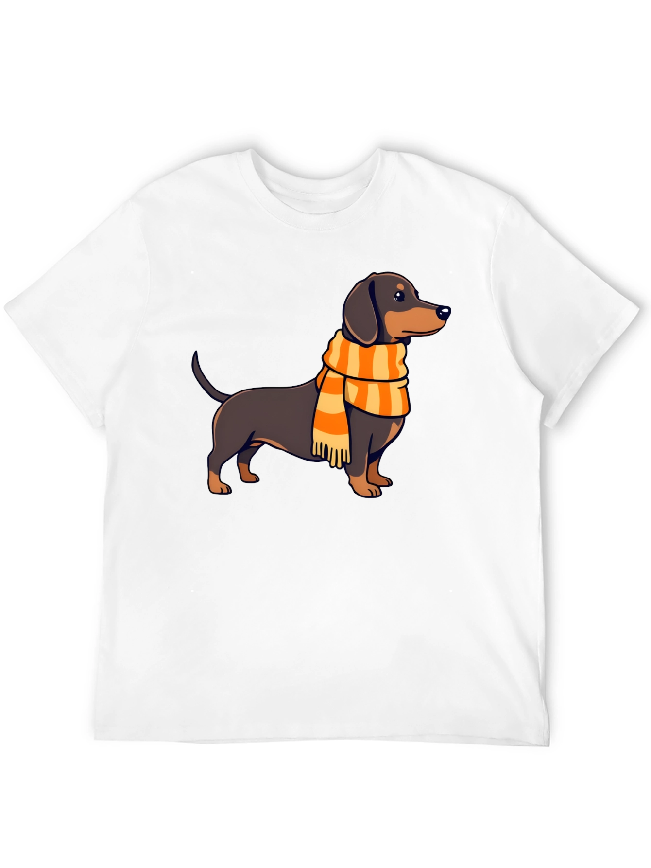 Dachshund Scarf Graphic Tee - Stylish Dog Lover Shirt