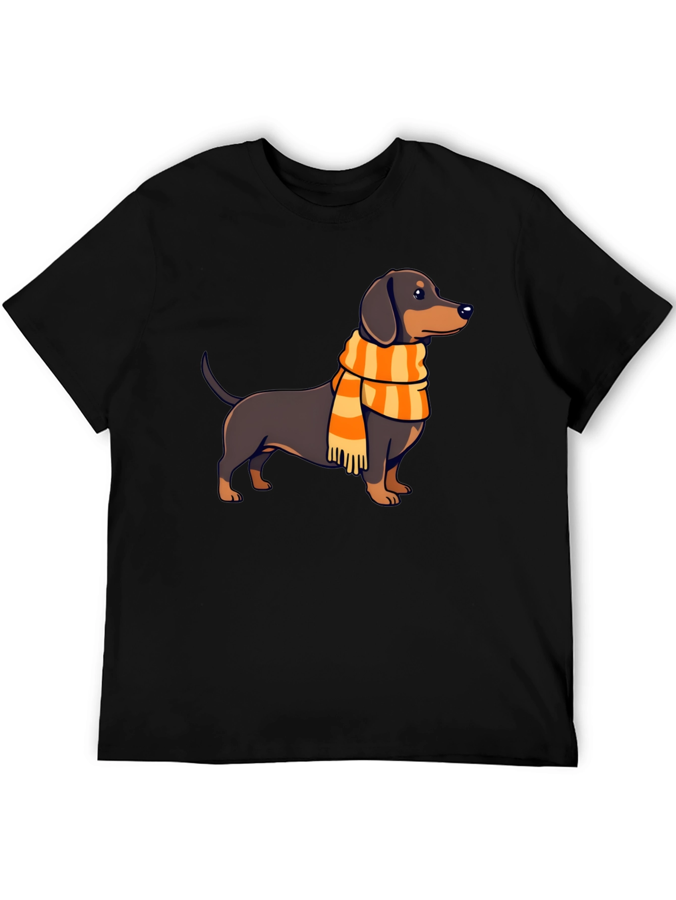 Dachshund Scarf Graphic Tee - Stylish Dog Lover Shirt
