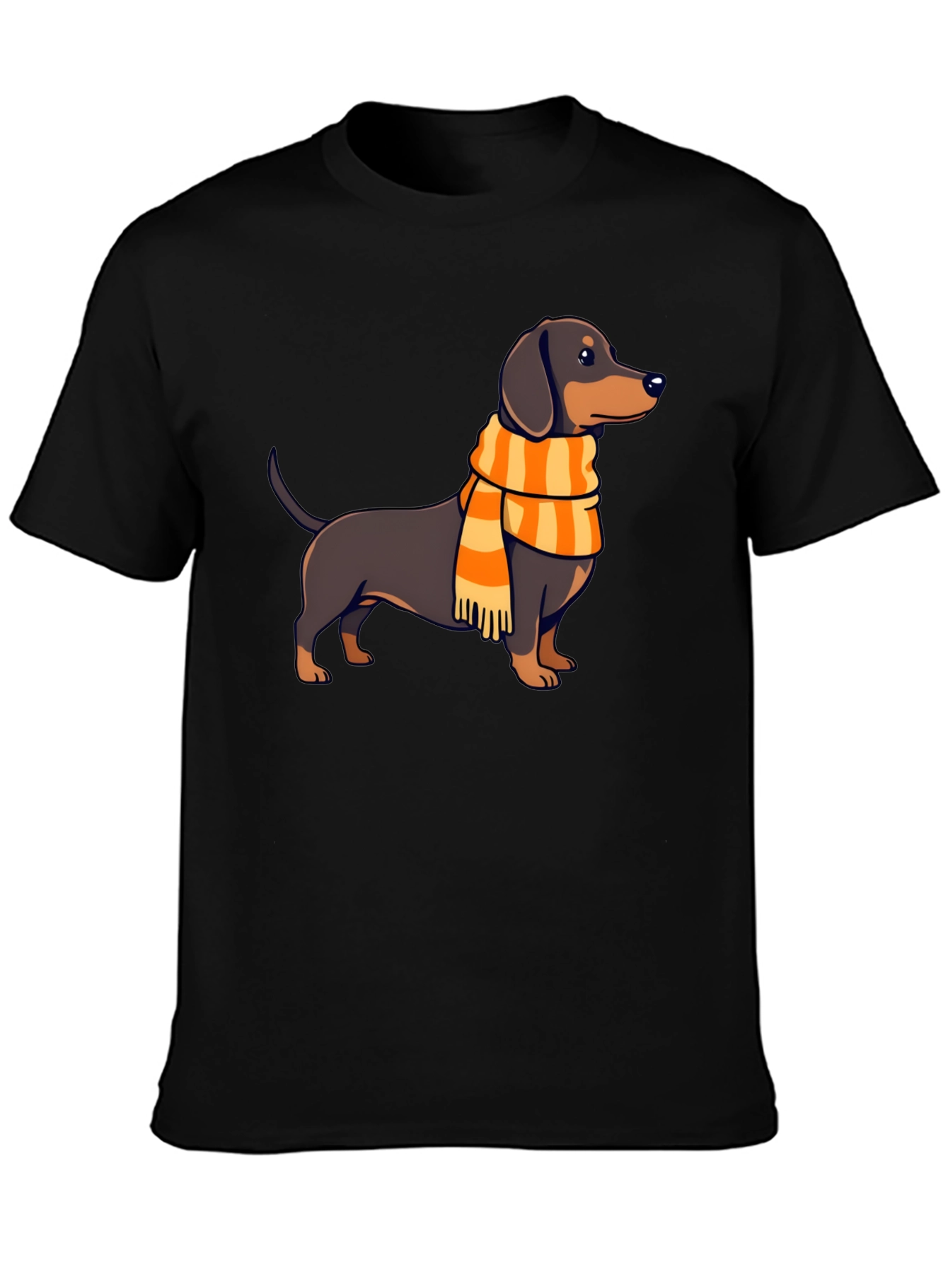 Dachshund Scarf Graphic Tee - Stylish Dog Lover Shirt
