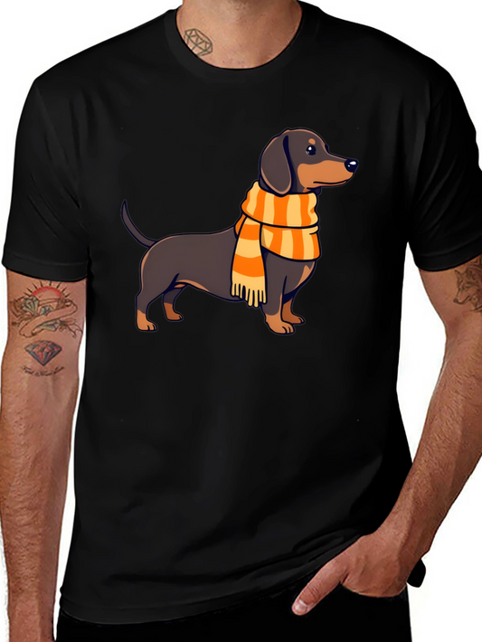 Dachshund Scarf Graphic Tee - Stylish Dog Lover Shirt