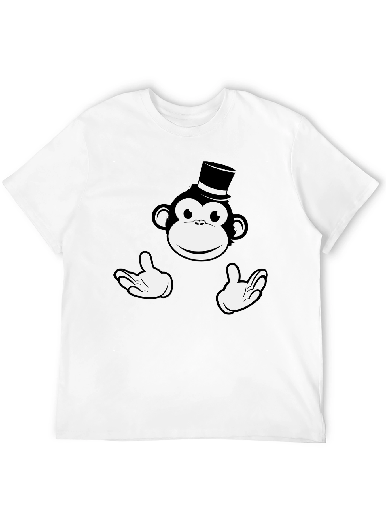 Monkey Top Hat Graphic T-Shirt