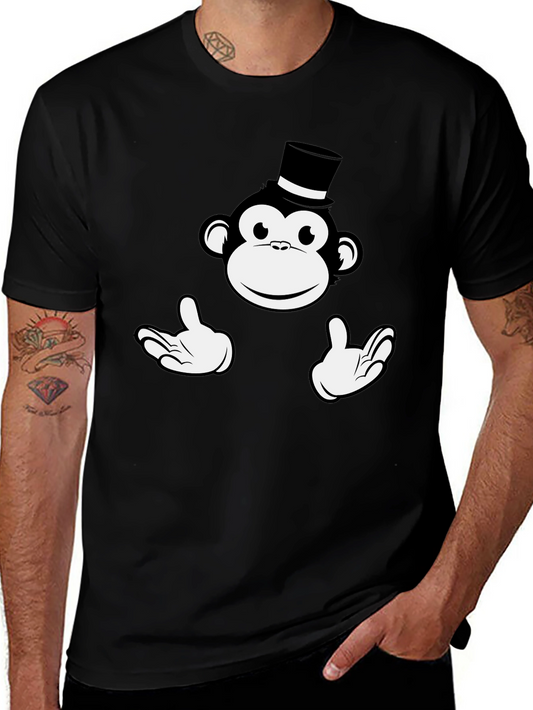Monkey Top Hat Graphic T-Shirt