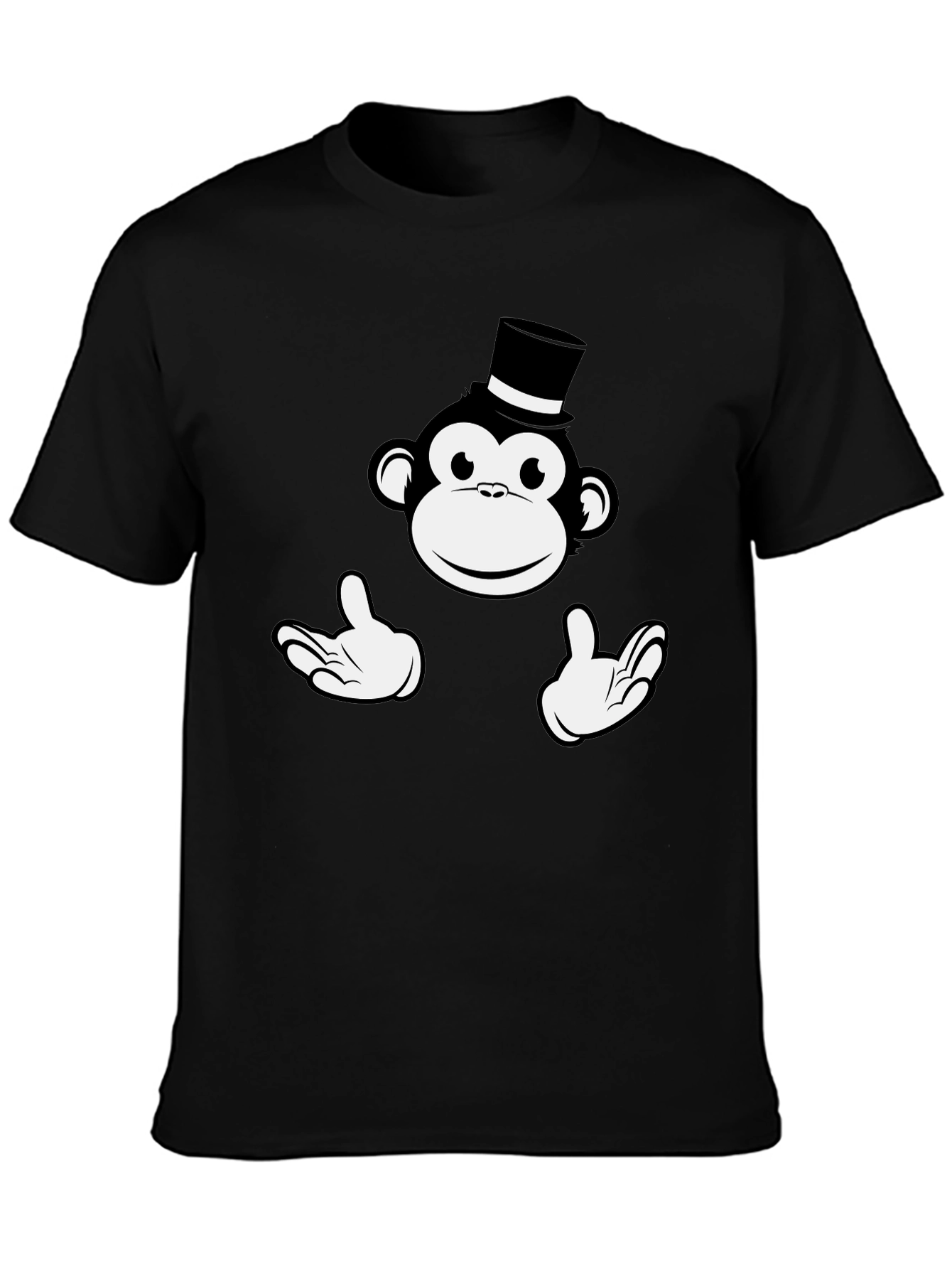 Monkey Top Hat Graphic T-Shirt