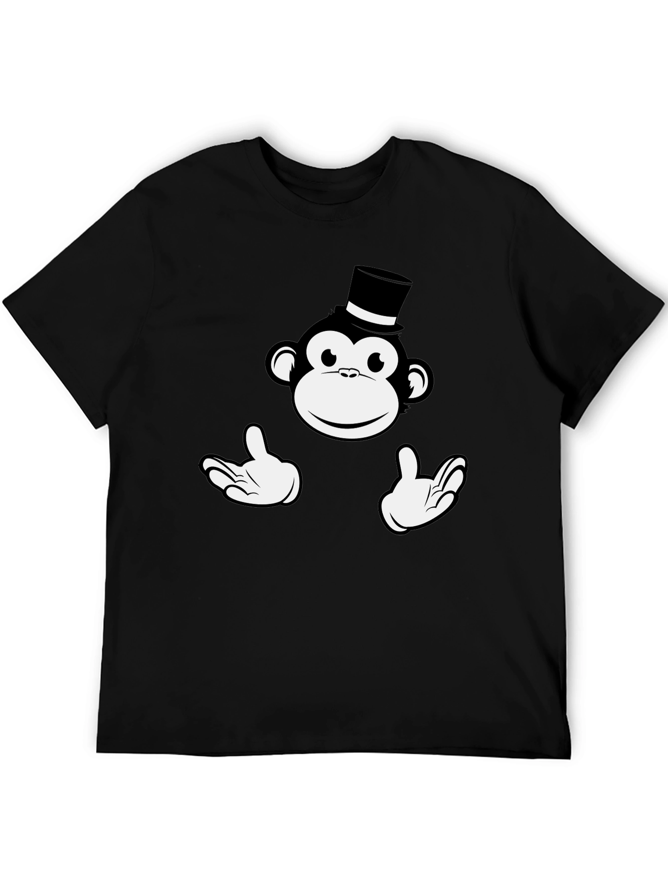 Monkey Top Hat Graphic T-Shirt