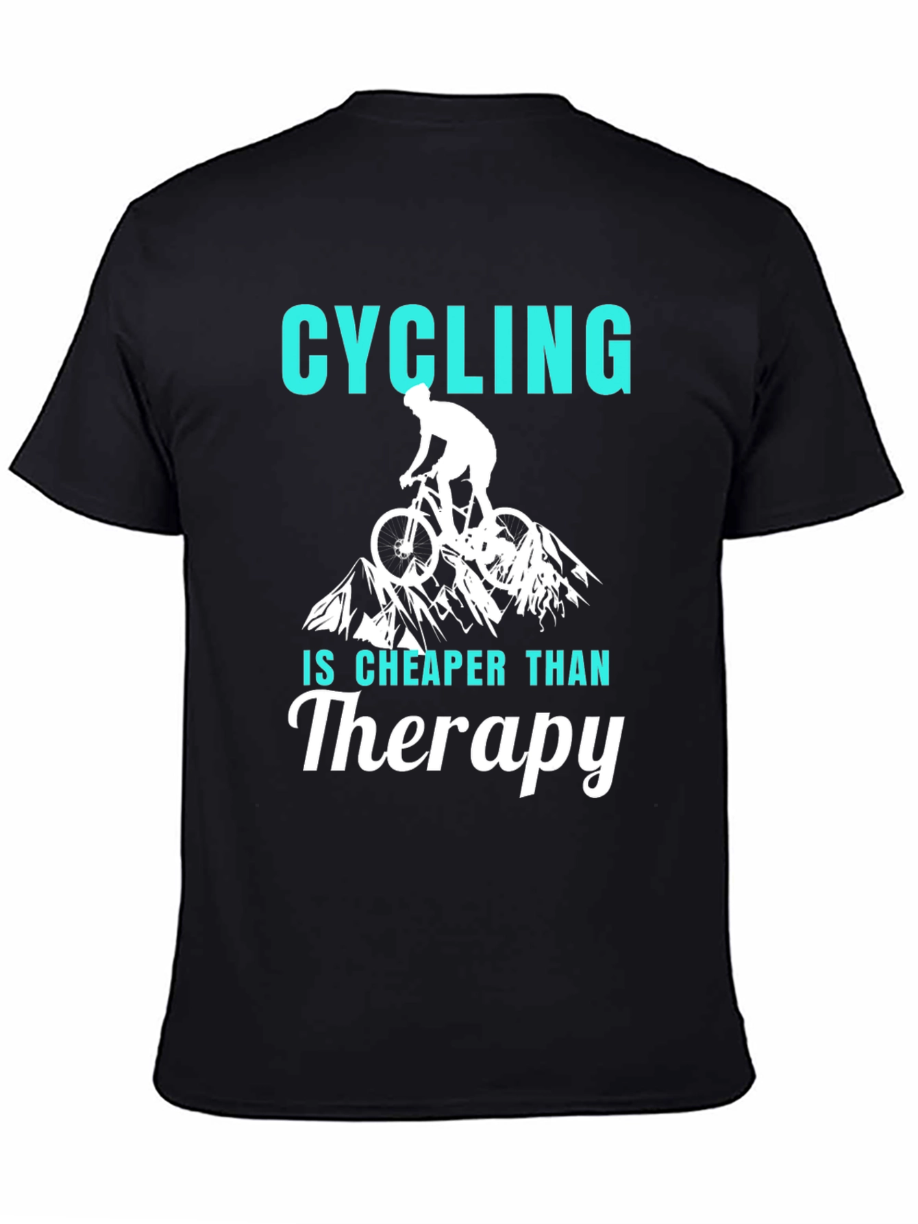 Cycling Cheaper Than Therapy Graphic T-Shirt