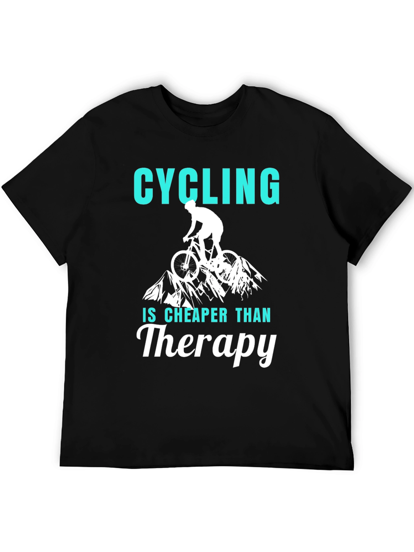 Cycling Cheaper Than Therapy Graphic T-Shirt