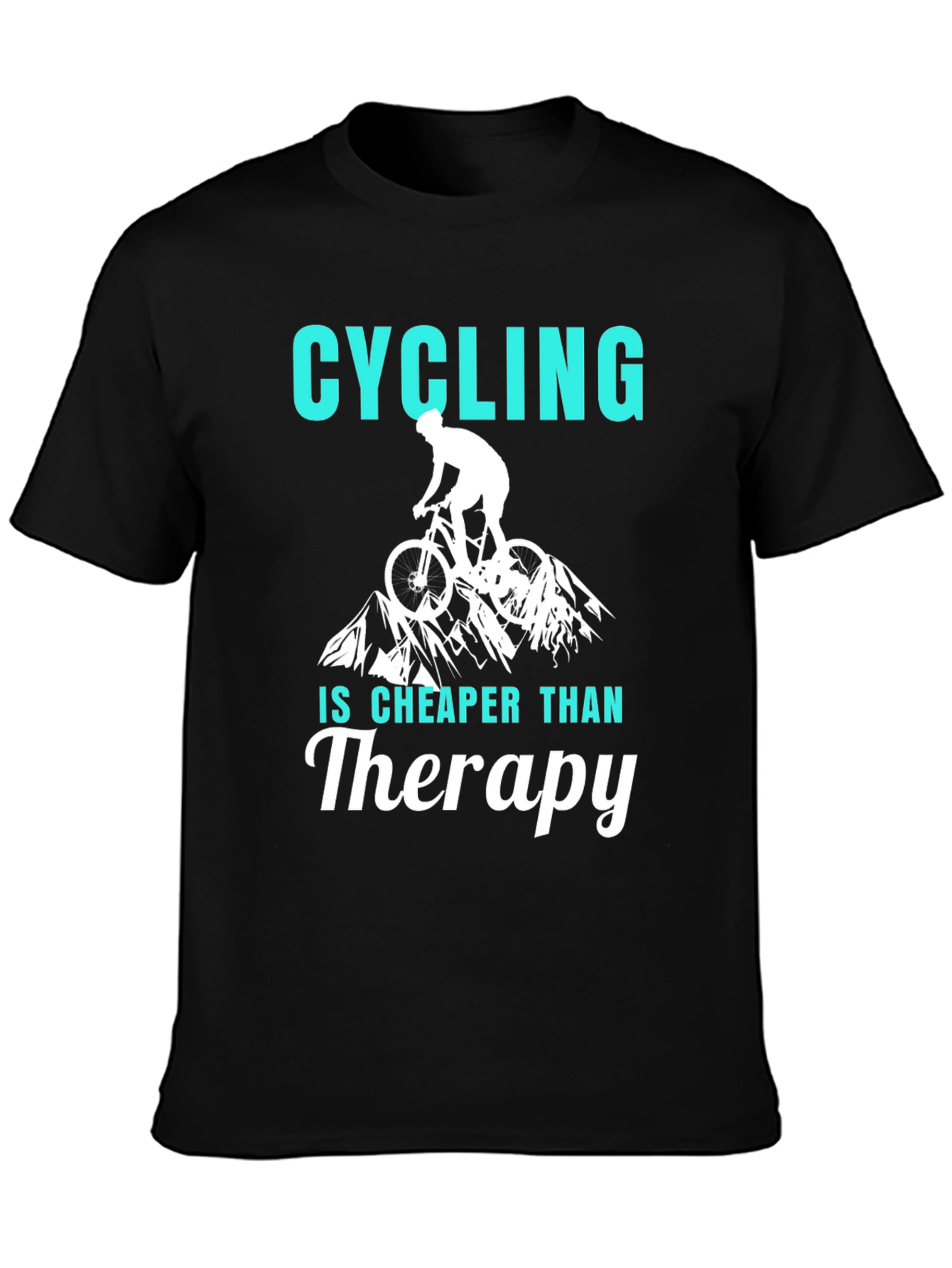 Cycling Cheaper Than Therapy Graphic T-Shirt