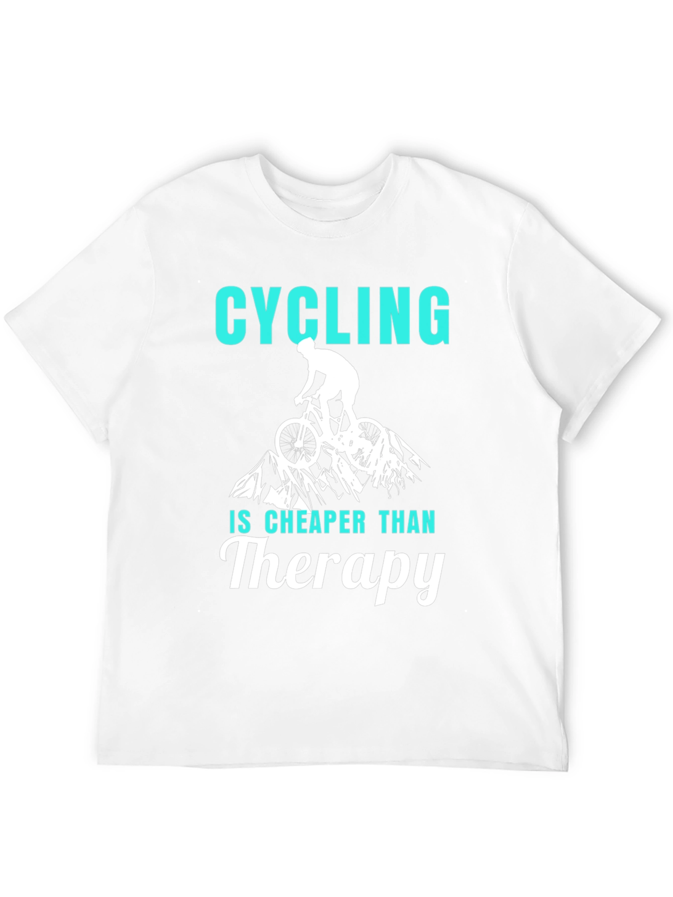 Cycling Cheaper Than Therapy Graphic T-Shirt