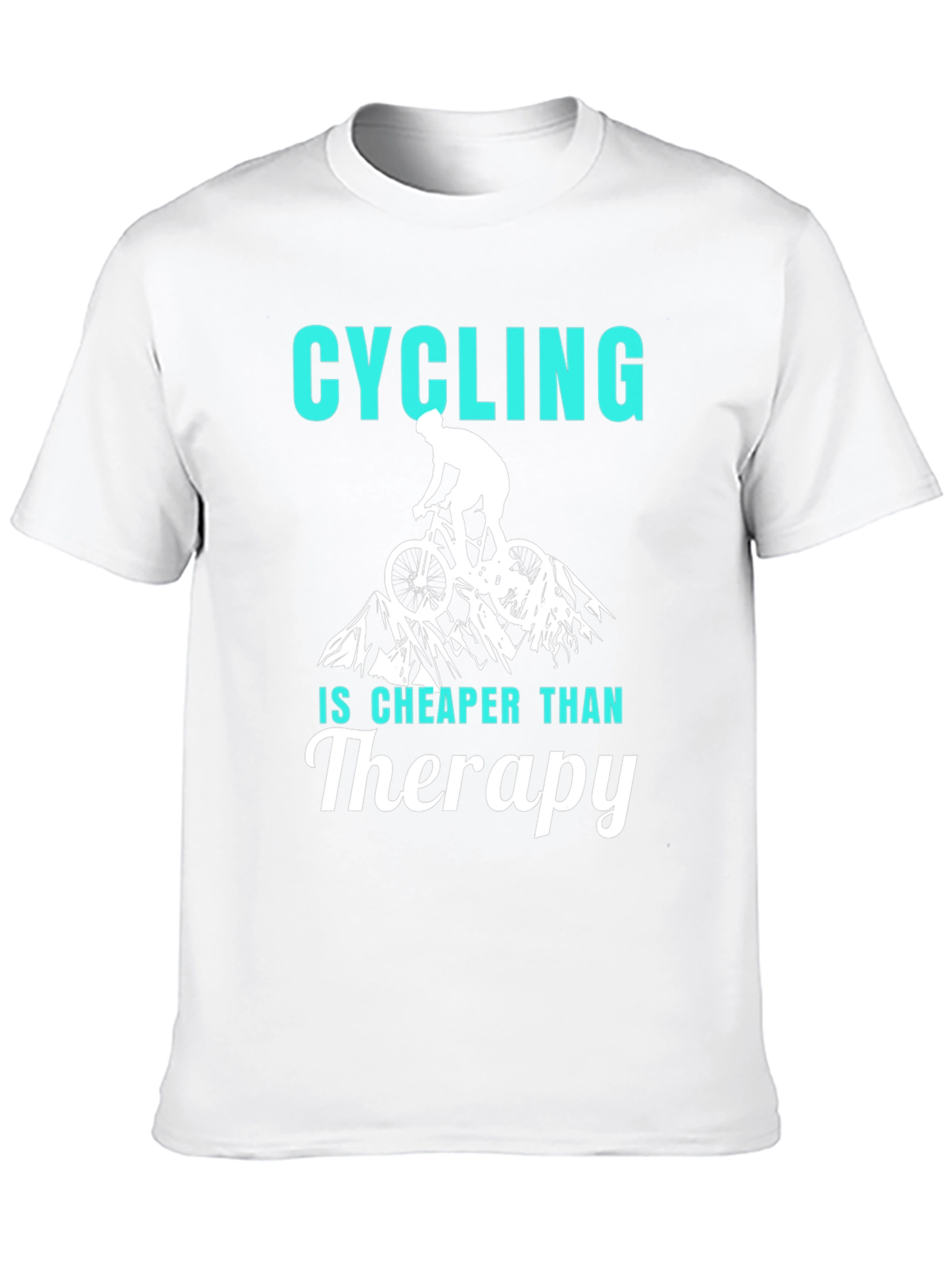 Cycling Cheaper Than Therapy Graphic T-Shirt