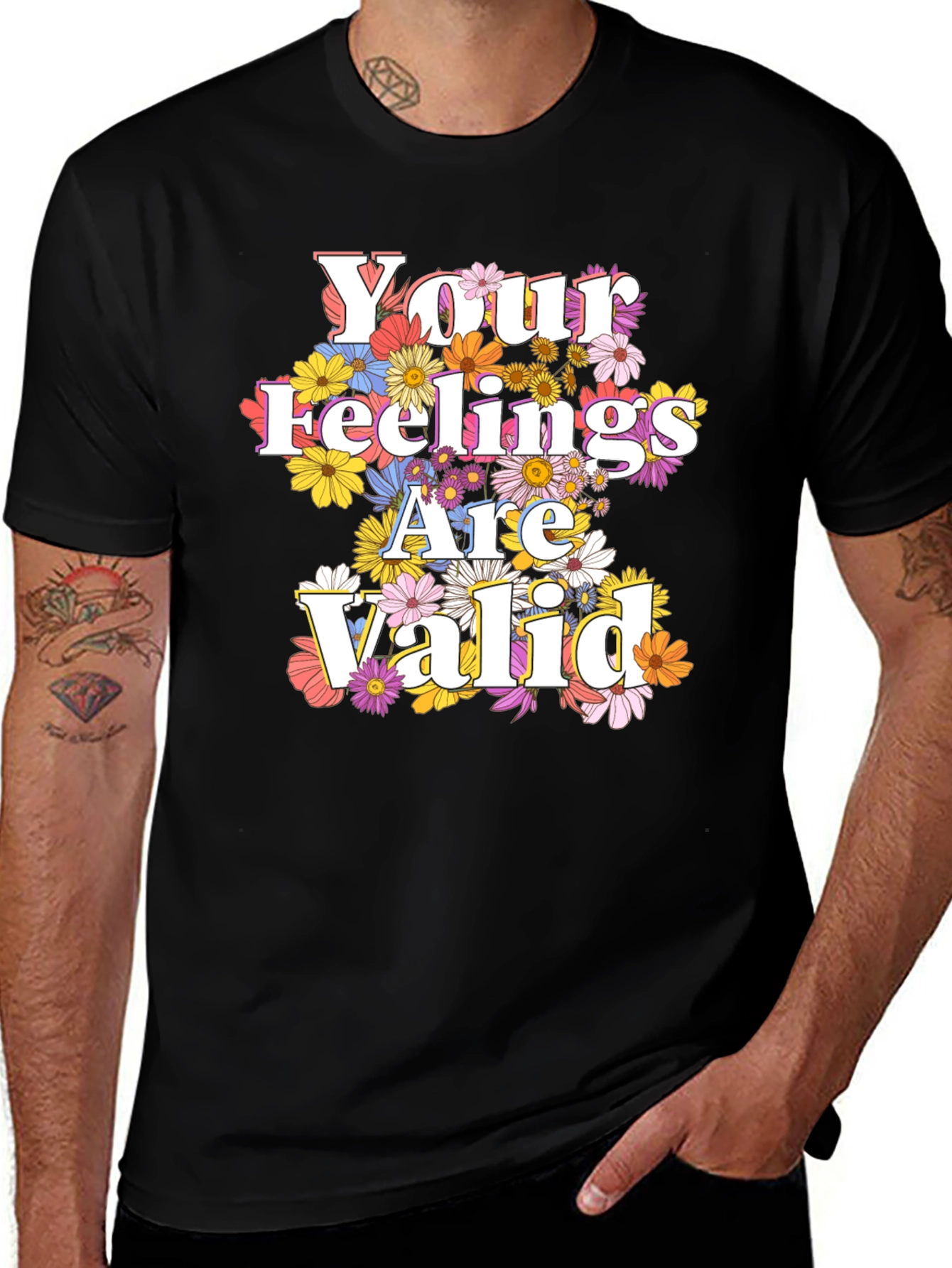 Floral Feelings Valid Graphic Tee - Unisex