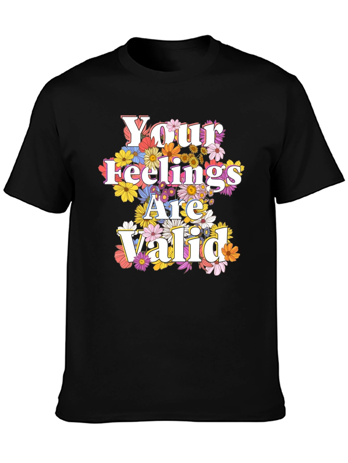 Floral Feelings Valid Graphic Tee - Unisex