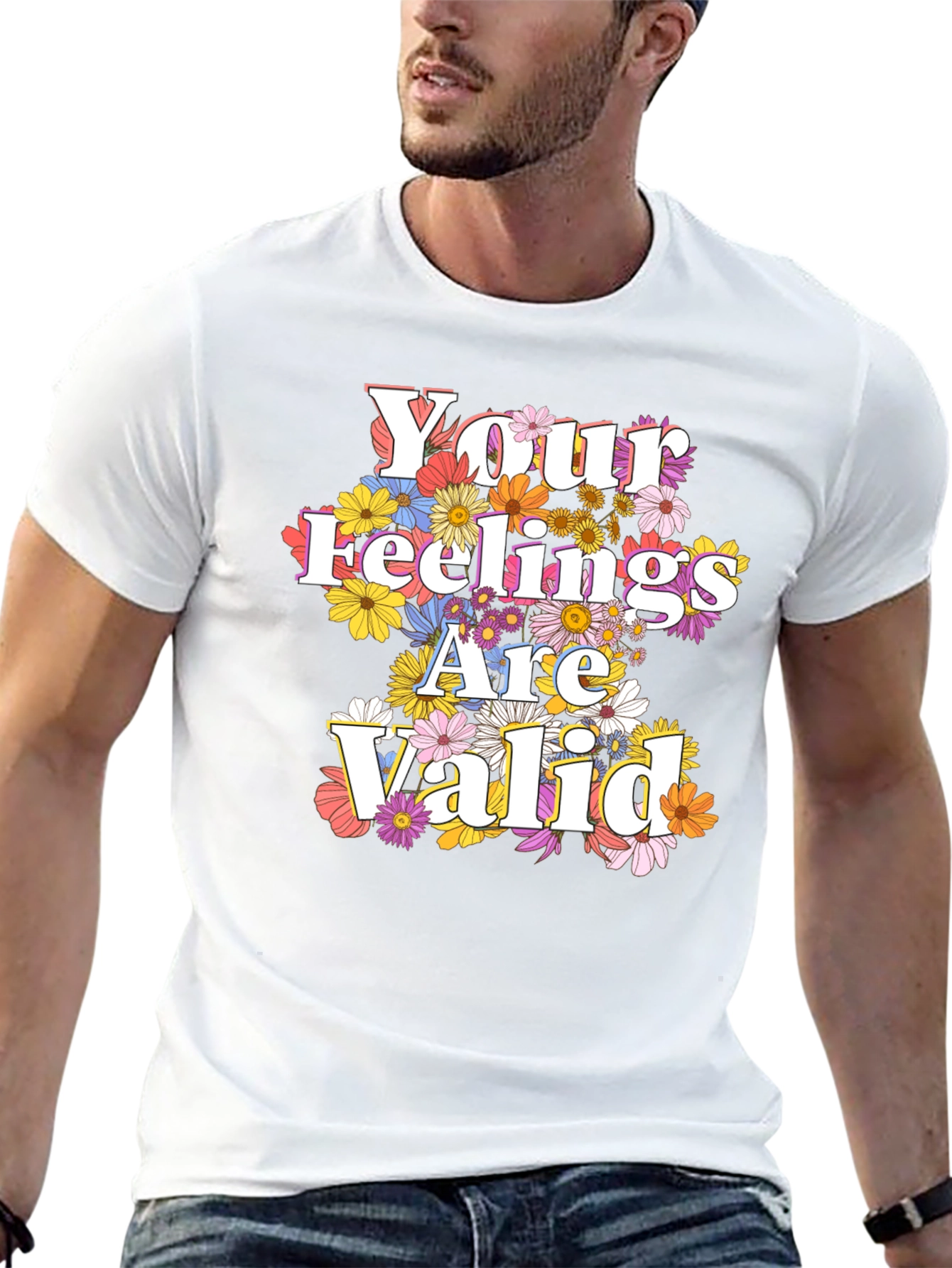 Floral Feelings Valid Graphic Tee - Unisex