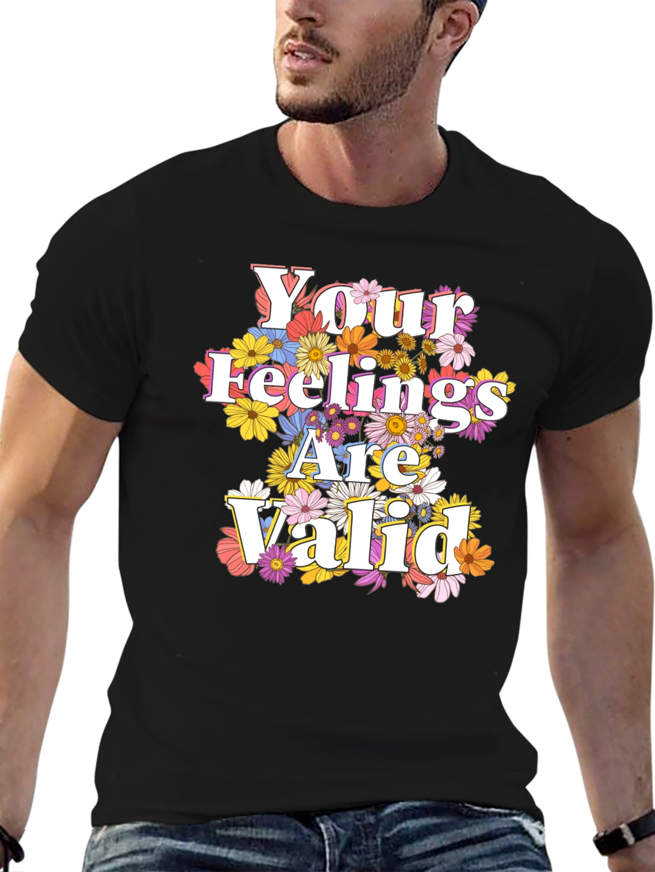 Floral Feelings Valid Graphic Tee - Unisex