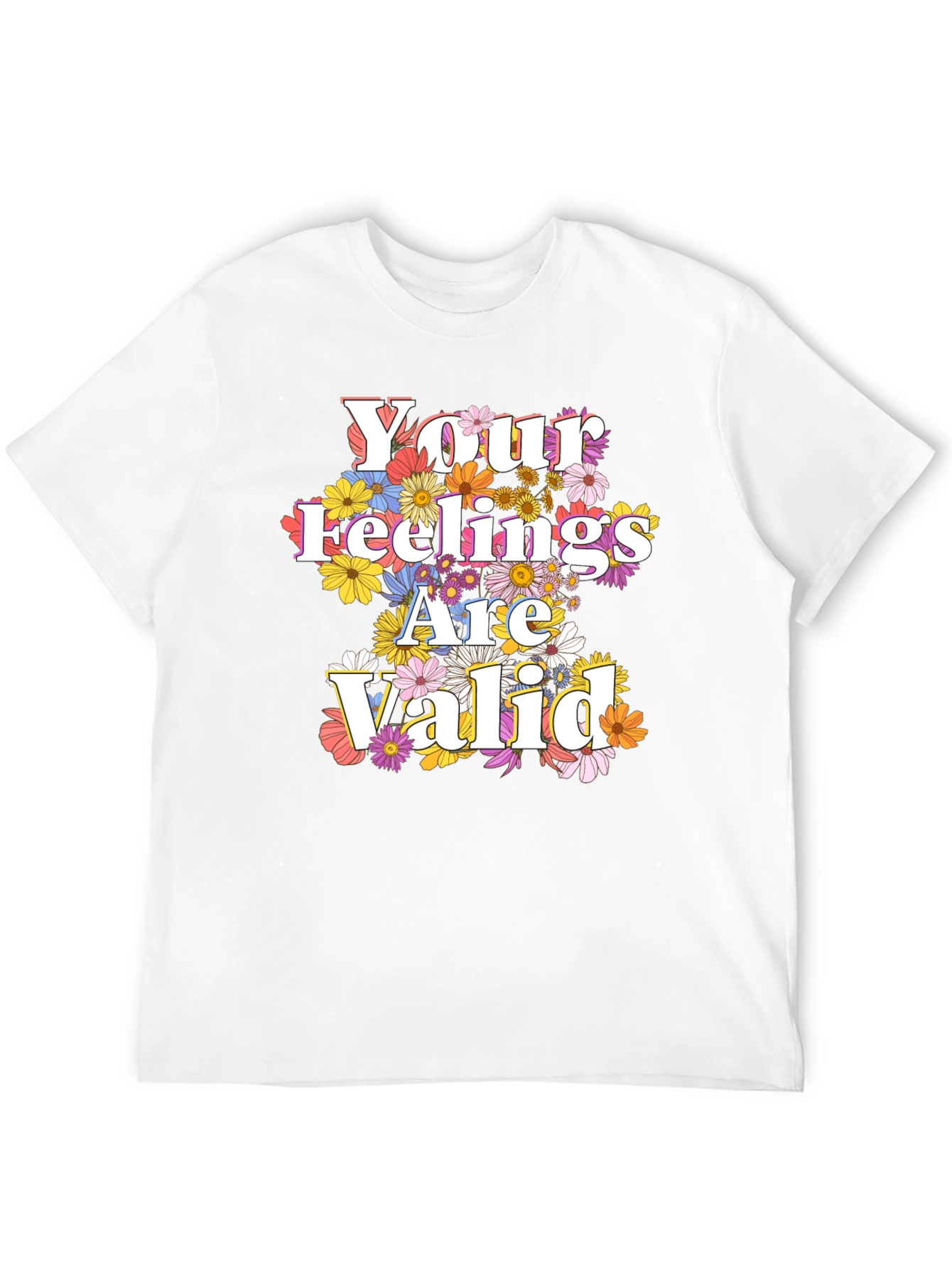 Floral Feelings Valid Graphic Tee - Unisex