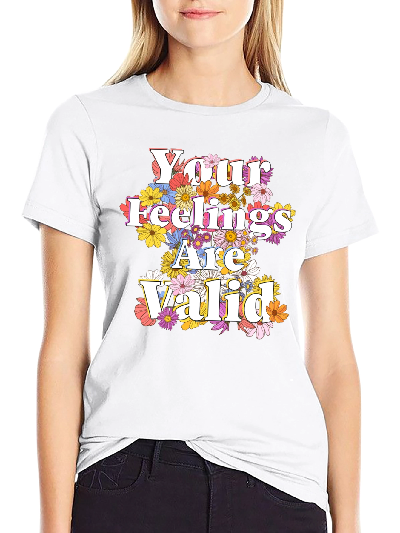 Floral Feelings Valid Graphic Tee - Unisex