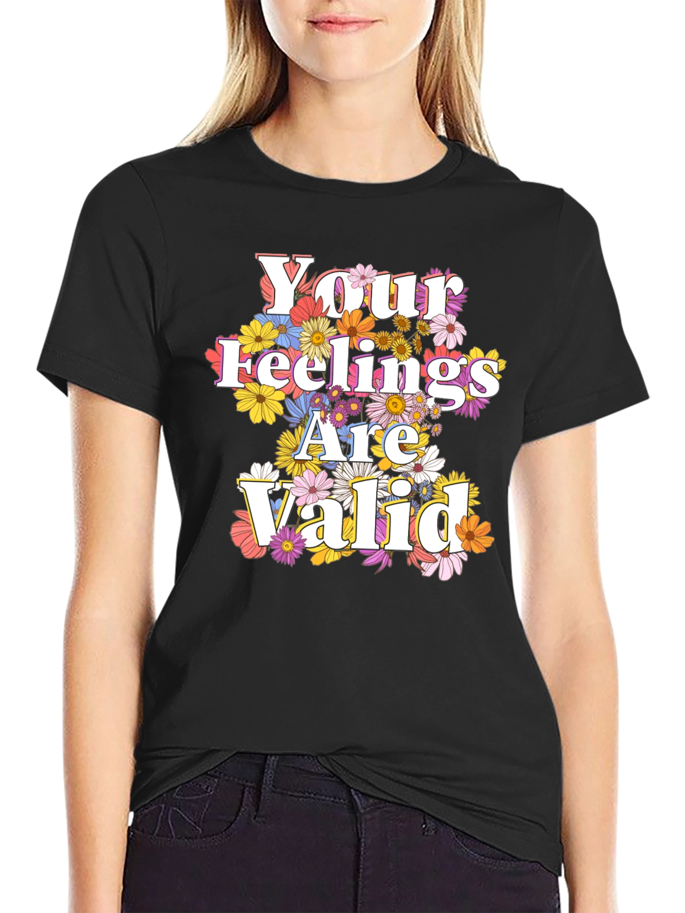 Floral Feelings Valid Graphic Tee - Unisex