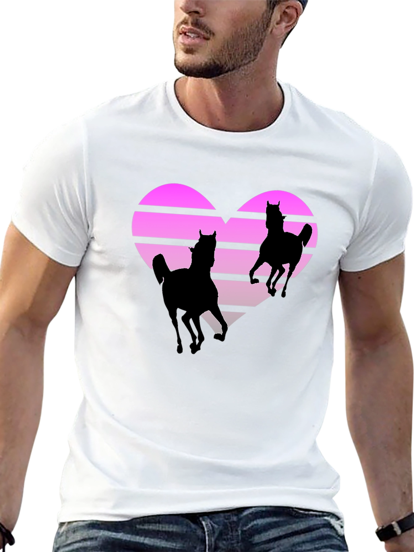 Retro Horse Heart Graphic Tee