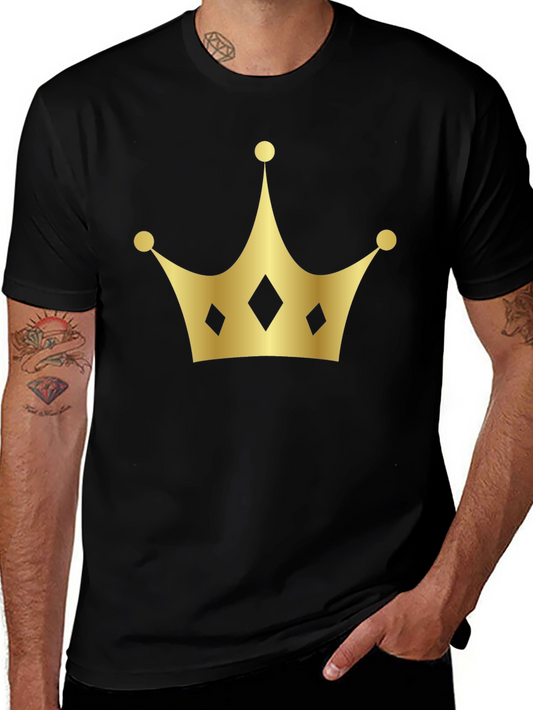 Golden Crown Graphic Black T-Shirt