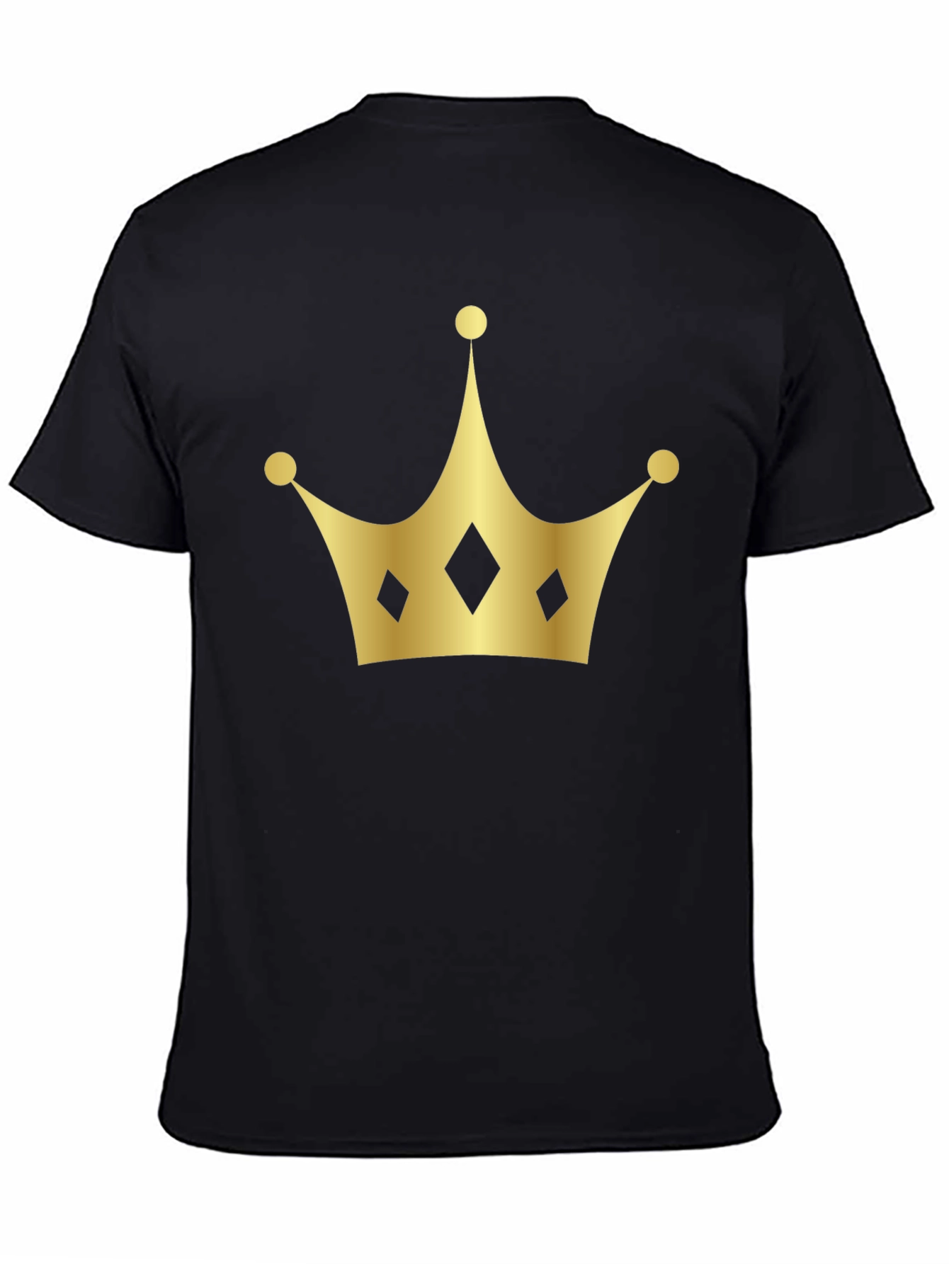 Golden Crown Graphic Black T-Shirt
